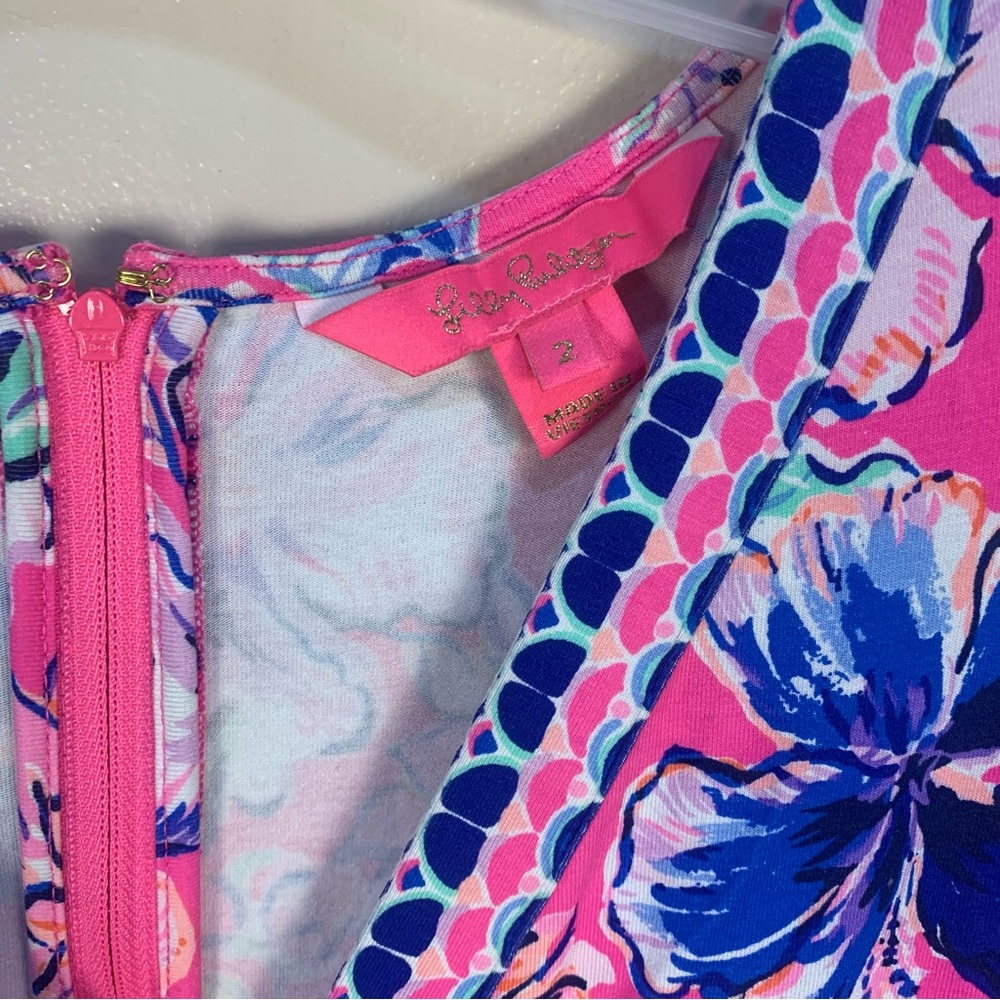 Lily Pulitzer Carmilla Pink Isle Last Bud Not Least Print - Picture 3 of 13